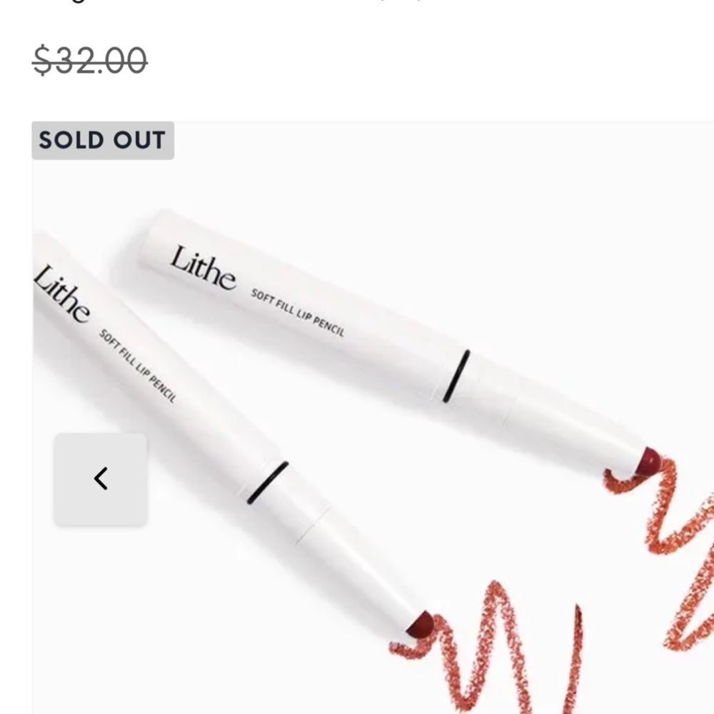 Lithe NWT Soft Fill Lip Pencil duo, scarlet & dusk